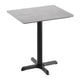 Gray Faux Concrete/Black Base |#| Commercial 30x24 Gray Faux Concrete HPL Tabletop with Black Table Height X Base