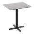 Gray Faux Concrete/Black Base |#| Commercial 30x24 Gray Faux Concrete HPL Tabletop with Black Table Height X Base