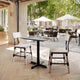 Gray Faux Concrete/Black Base |#| Commercial 30x24 Gray Faux Concrete HPL Tabletop with Black Table Height X Base