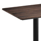 Dark Brown/Black Base |#| Commercial 30x24 Dark Brown HPL Tabletop with Black Table Height X Base