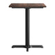 Dark Brown/Black Base |#| Commercial 30x24 Dark Brown HPL Tabletop with Black Table Height X Base