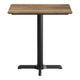 Natural/Black Base |#| Commercial 30x24 Natural HPL Tabletop with Black Table Height X Base