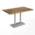 Natural/Silver Base |#| Commercial All-Weather 48x30 Natural HPL Tabletop-SIL 2 Column Base