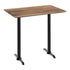 Natural/Black Base |#| Commercial 48x30 Natural HPL Tabletop-Black Bar T-Bases