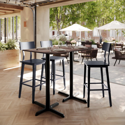 30" x 48" Commercial Seamless Surface Tabletop with Bar Height Crisscross Base - View 2