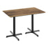 Natural/Black Base |#| Commercial 48x30 Natural HPL Tabletop with Black Table Height X Base
