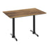 Natural/Black Base |#| Commercial 48x30 Natural HPL Tabletop-Black Table T-Bases