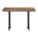 Natural/Black Base |#| Commercial 48x30 Natural HPL Tabletop-Black Table T-Bases