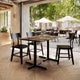 Natural/Black Base |#| Commercial 48x30 Natural HPL Tabletop with Black Table Height X Base