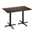 Dark Brown/Black Base |#| Commercial 48x30 Dark Brown HPL Tabletop with Black Table Height X Base