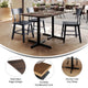 Dark Brown/Black Base |#| Commercial 48x30 Dark Brown HPL Tabletop with Black Table Height X Base