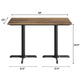 Natural/Black Base |#| Commercial 48x30 Natural HPL Tabletop with Black Table Height X Base