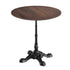 Dark Brown/Black Base |#| Commercial All-Weather 31.25" Dark Brown HPL Tabletop-Black Bistro Base