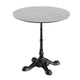 Gray Faux Concrete/Black Base |#| Commercial All-Weather 31.25" White Faux Concrete HPL Tabletop-Black Bistro Base