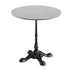 Gray Faux Concrete/Black Base |#| Commercial All-Weather 31.25" White Faux Concrete HPL Tabletop-Black Bistro Base