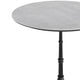 Gray Faux Concrete/Black Base |#| Commercial All-Weather 31.25" White Faux Concrete HPL Tabletop-Black Bistro Base