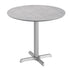 Gray Faux Concrete/Silver Base |#| Commercial All-Weather 31.25" Gray Faux Concrete HPL Tabletop with Silver X Base