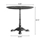 Black Faux Marble/Black Base |#| Commercial All-Weather 31.25" Black Faux Marble HPL Tabletop-Black Bistro Base