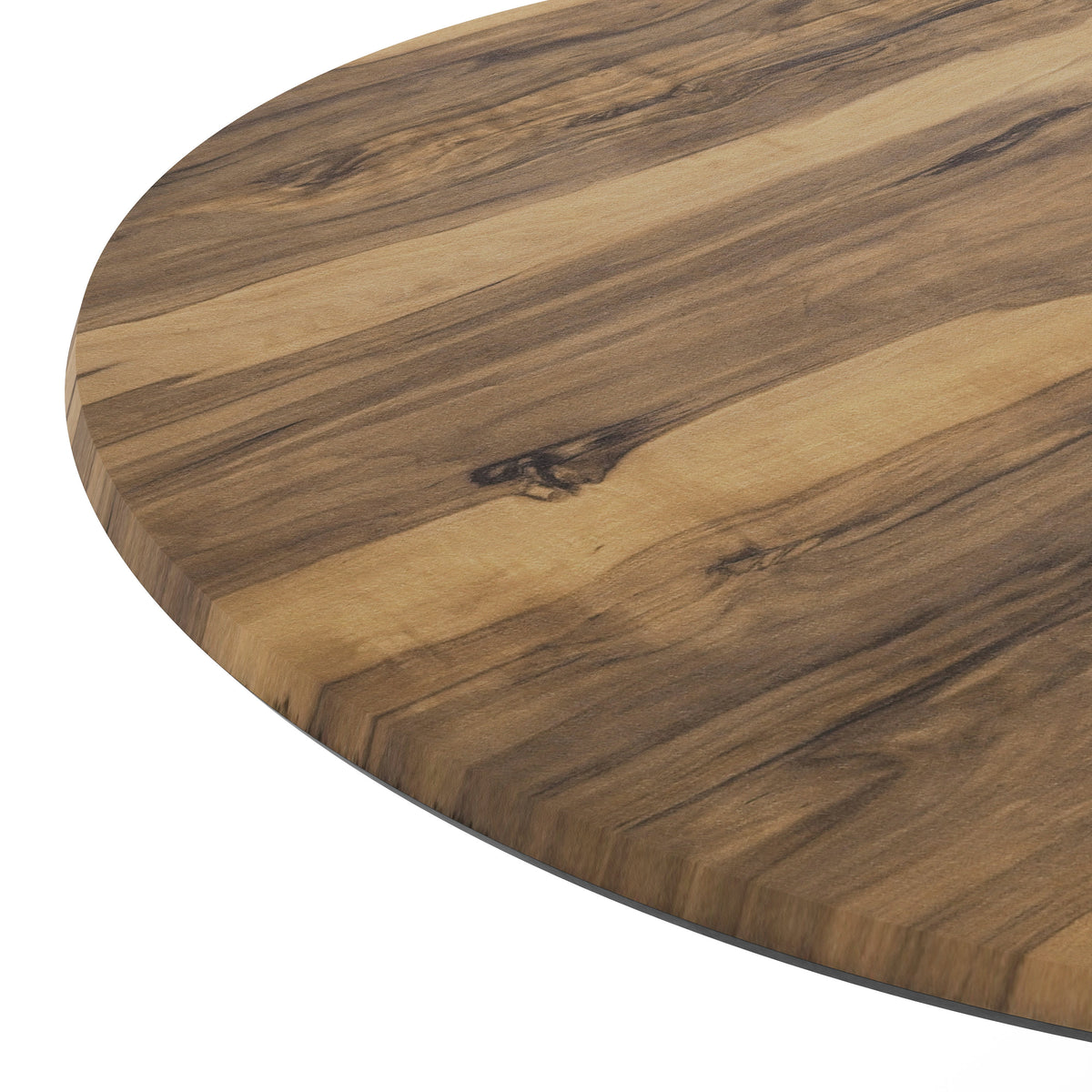 Natural |#| Commercial 31.25" Round HPL Wrapped All Weather Tabletop in Natural