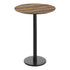 Natural/Black Base |#| Commercial 31.25" Natural HPL Tabletop with Black Bar Height RD Base