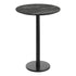 Black Faux Marble/Black Base |#| Commercial 31.25" Black Faux Marble HPL Tabletop with Black Bar Height RD Base