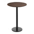 Dark Brown/Black Base |#| Commercial 31.25" Dark Brown HPL Tabletop with Black Bar Height RD Base