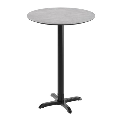 31.5" Round Commercial Seamless Surface Tabletop with Bar Height Crisscross Base - View 1