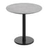 Gray Faux Concrete/Black Base |#| Commercial 31.25" Gray Faux Concrete HPL Tabletop - Black Table Height RD Base