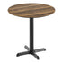 Natural/Black Base |#| Commercial 31.25" Natural HPL Tabletop with Black Table Height X Base
