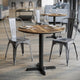 Natural/Black Base |#| Commercial 31.25" Natural HPL Tabletop with Black Table Height X Base