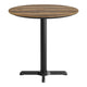 Natural/Black Base |#| Commercial 31.25" Natural HPL Tabletop with Black Table Height X Base