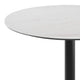 White Faux Marble/Black Base |#| Commercial 31.25" White Faux Marble HPL Tabletop with Black Table Height X Base