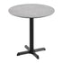 Gray Faux Concrete/Black Base |#| Commercial 31.25" Gray Faux Concrete HPL Tabletop - Black Table Height X Base