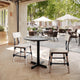 Gray Faux Concrete/Black Base |#| Commercial 31.25" Gray Faux Concrete HPL Tabletop - Black Table Height X Base