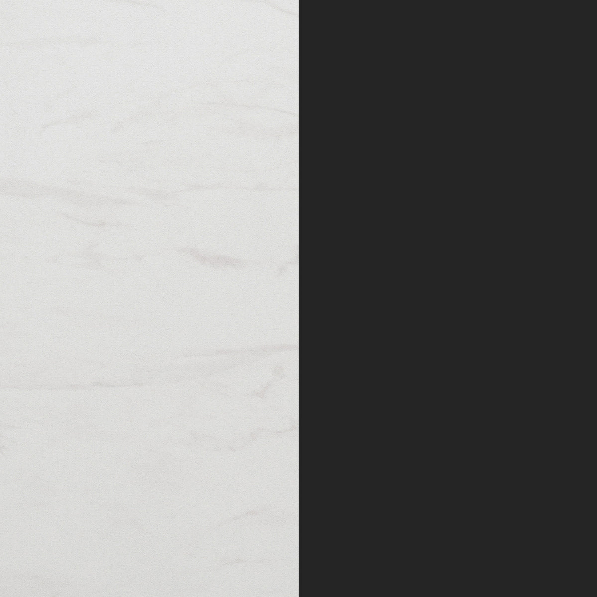 White Faux Marble/Black Base |#| Commercial 31.25" White Faux Marble HPL Tabletop with Black Table Height RD Base