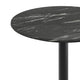 Black Faux Marble/Black Base |#| Commercial 31.25" Black Faux Marble HPL Tabletop with Black Table Height X Base