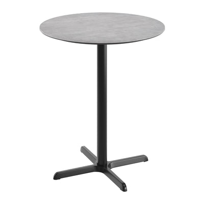 36" Round Commercial Seamless Surface Tabletop with Bar Height Crisscross Base - View 1