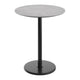 Gray Faux Concrete/Black Base |#| Commercial 36" RD Gray Faux Concrete HPL Tabletop with Black Bar Height RD Base