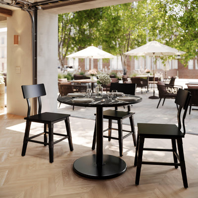 36" Round Commercial Seamless Surface Tabletop with Table Height Base - View 2