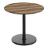 Natural/Black Base |#| Commercial 36" RD Natural HPL Tabletop with Black Table Height RD Base