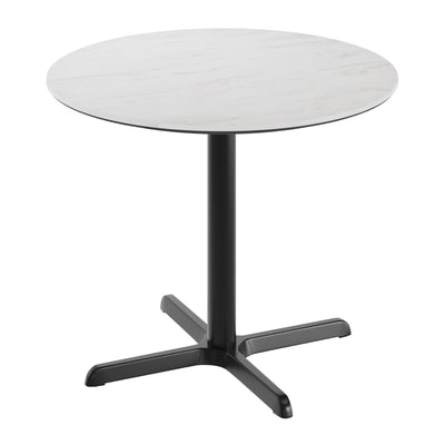 36" Round Commercial Seamless Surface Tabletop with Table Height Crisscross Base - View 1