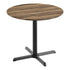 Natural/Black Base |#| Commercial 36" Natural HPL Tabletop with Black Table Height X Base