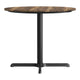 Natural/Black Base |#| Commercial 36" Natural HPL Tabletop with Black Table Height X Base