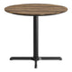 Natural/Black Base |#| Commercial 36" Natural HPL Tabletop with Black Table Height X Base