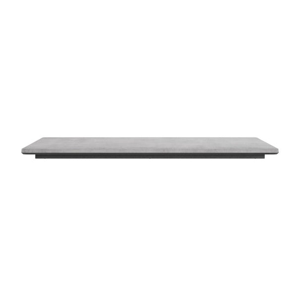 Gray Faux Concrete |#| Commercial 36" SQ HPL Wrapped Scratch and Stain Resistant Tabletop-Faux Concrete