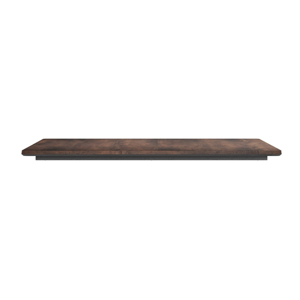Dark Brown |#| Commercial 36" SQ HPL Wrapped Scratch and Stain Resistant Tabletop-Faux Concrete