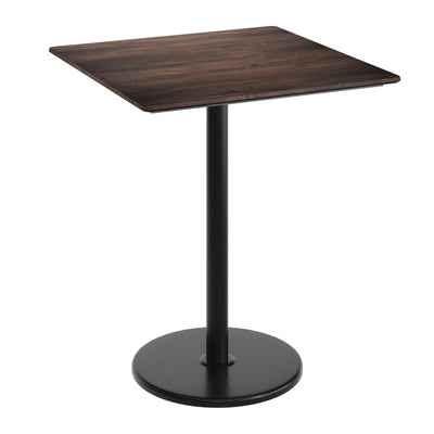 36" Square Commercial Seamless Surface Tabletop with Bar Height Base - View 1