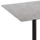 Gray Faux Concrete/Black Base |#| Commercial 36" SQ Gray Faux Concrete HPL Tabletop-Black Table Height RD Base