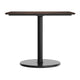 Dark Brown/Black Base |#| Commercial 36" SQ Dark Brown HPL Tabletop with Black Table Height RD Base