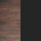 Dark Brown/Black Base |#| Commercial 36" SQ Dark Brown HPL Tabletop with Black Table Height RD Base